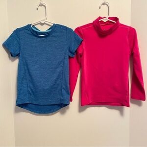 Champion C9 Girls Activewear Blue Top & Pink Turtleneck Size XS (4-5)